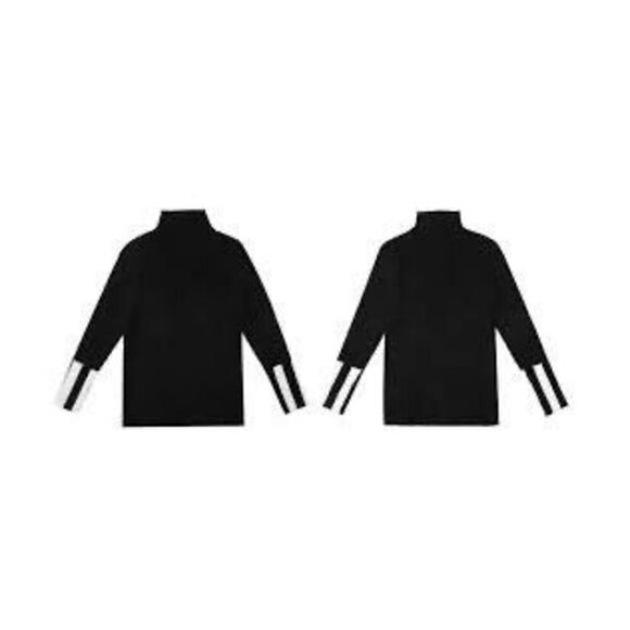 Boys Mockneck Knitted Jumper Pullover Sweater size 8 black white - Picture 2 of 10